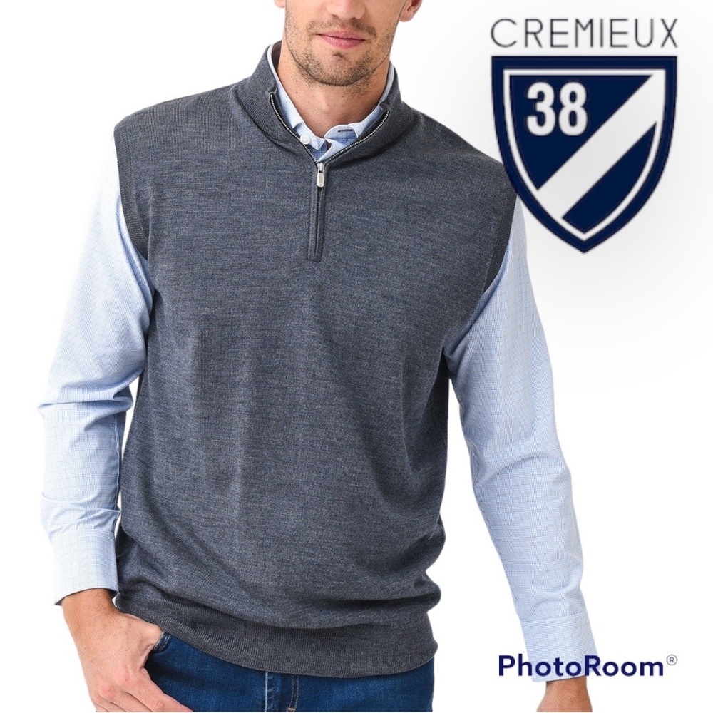NWT CREMIEUX 1/4 zip sweater vest